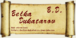 Belka Dukatarov vizit kartica